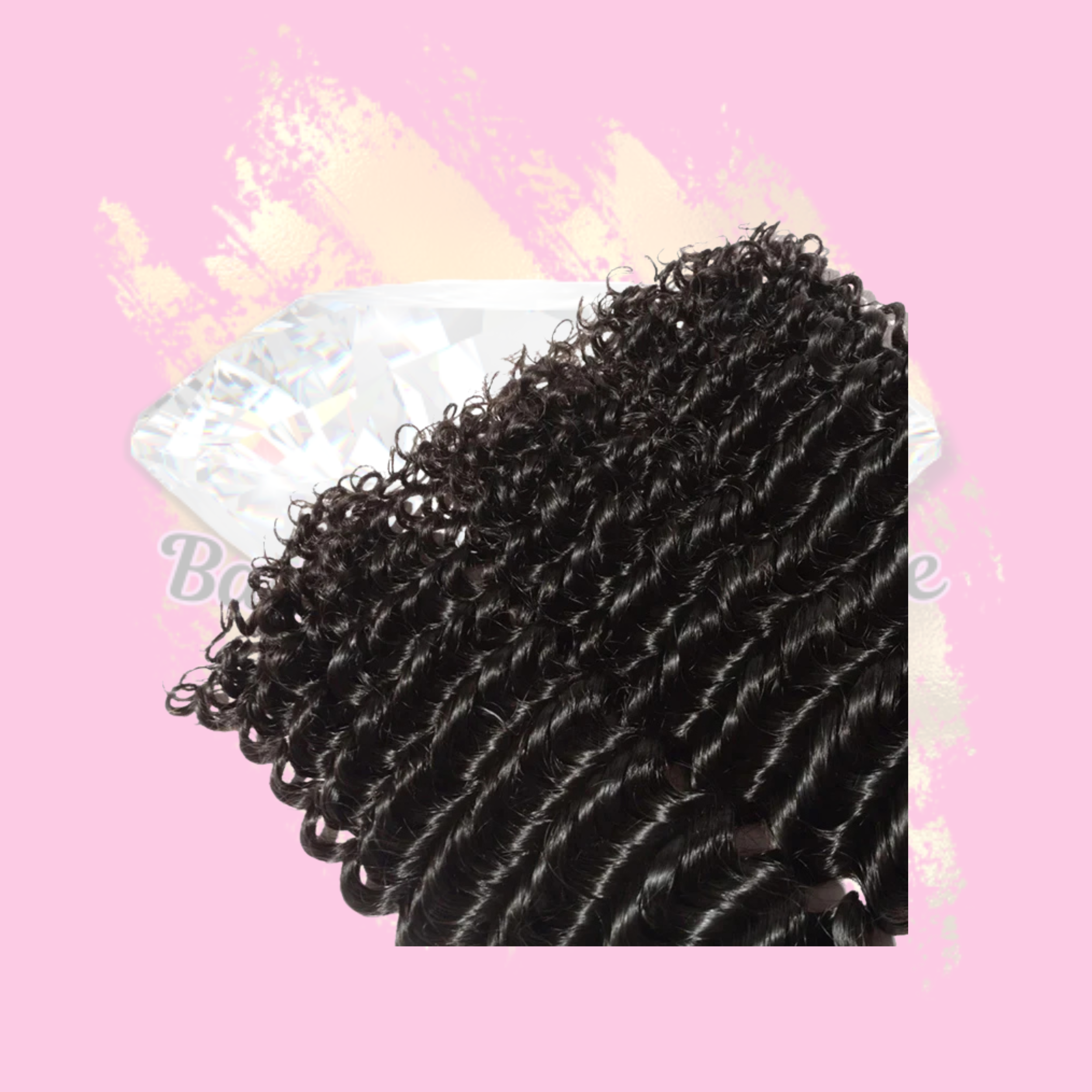 Deep Curly Virgin Hair Natural Black.