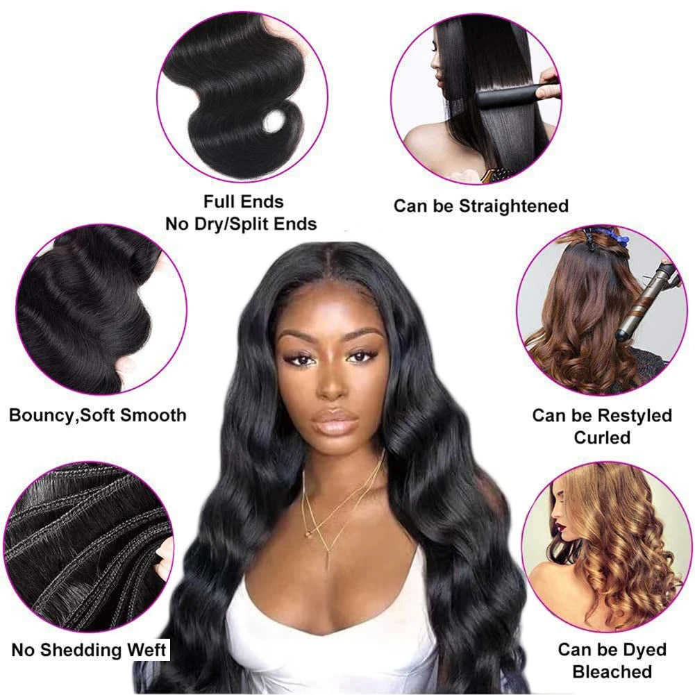 Premium 12A Indian Body Wave Hair Collection - Raw Virgin Bundles & Closures.