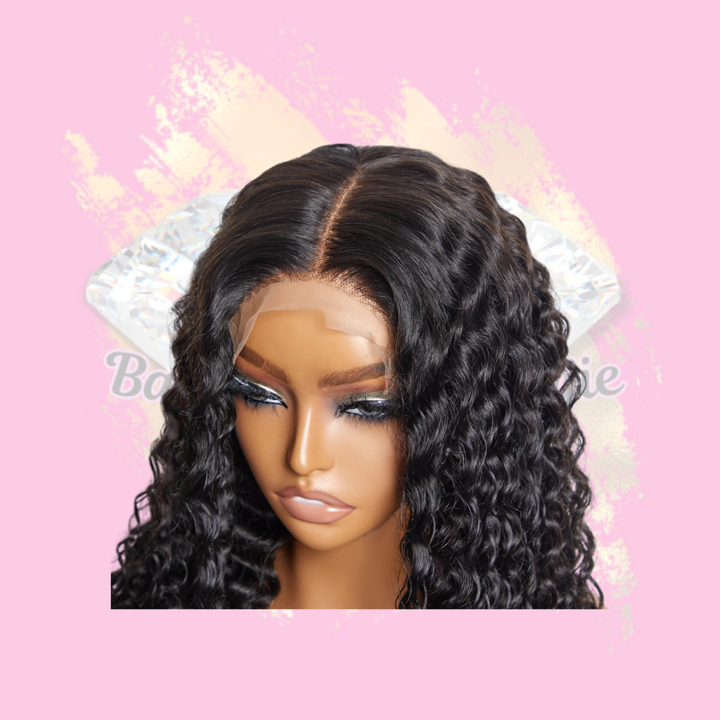 5x5 Glueless Lace Deep Wave Wig.