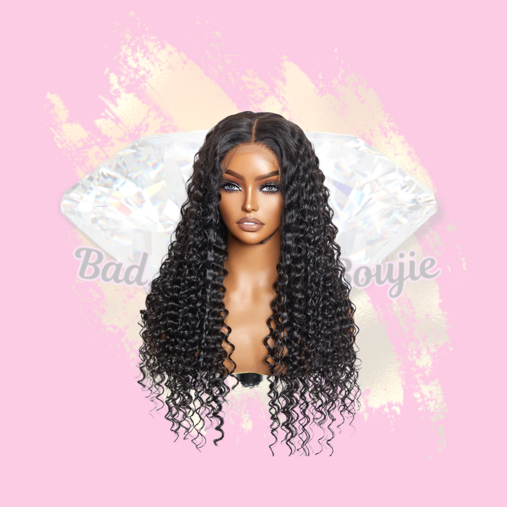 5x5 Glueless Lace Deep Wave Wig.
