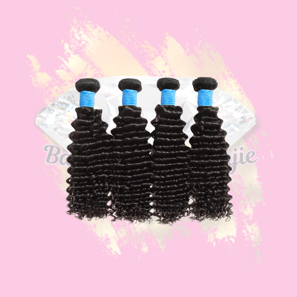 Deep Curly Virgin Hair Natural Black.