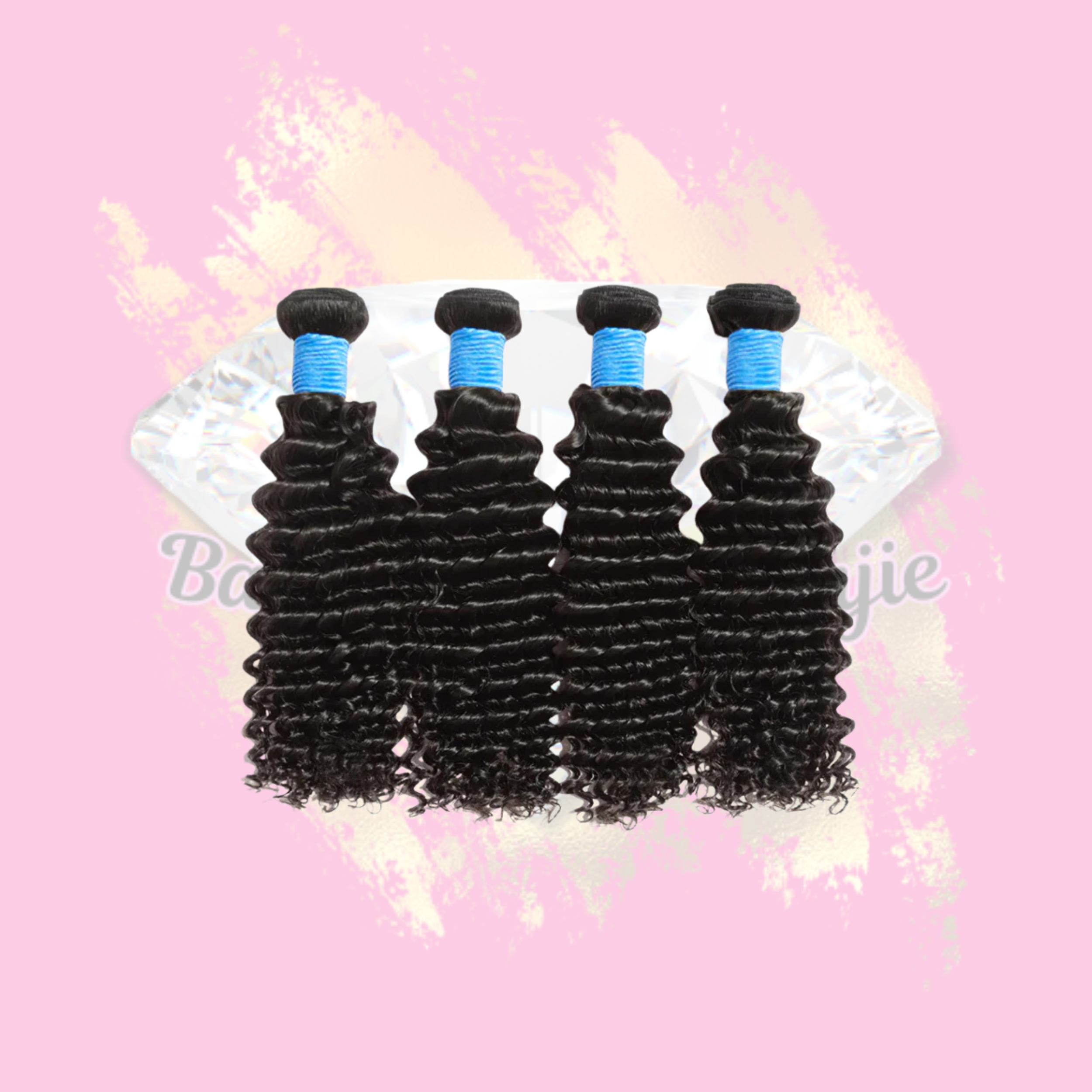 Deep Curly Virgin Hair Natural Black.