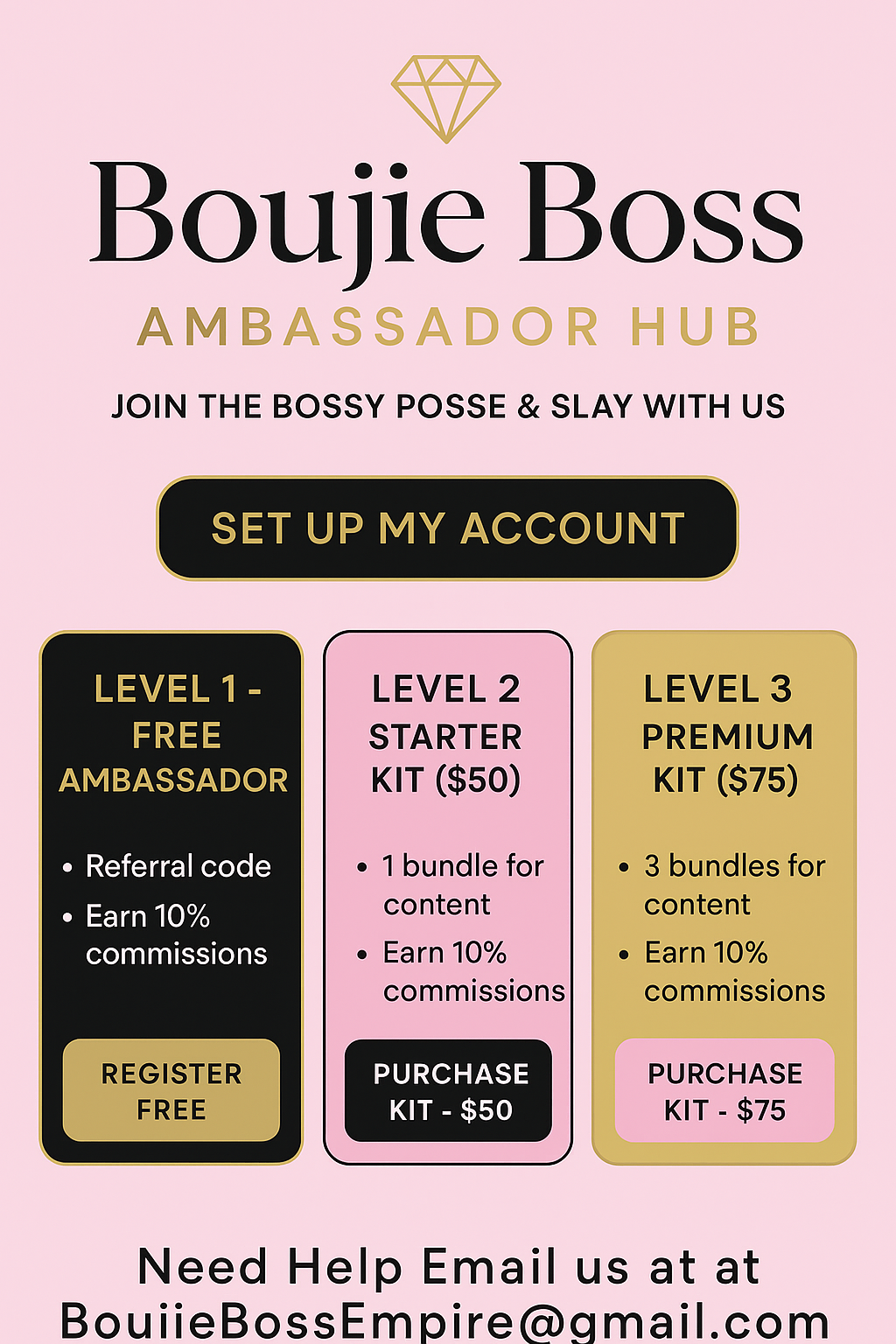 Boujie Boss Ambassador Program – Join the Bossy Posse 💎