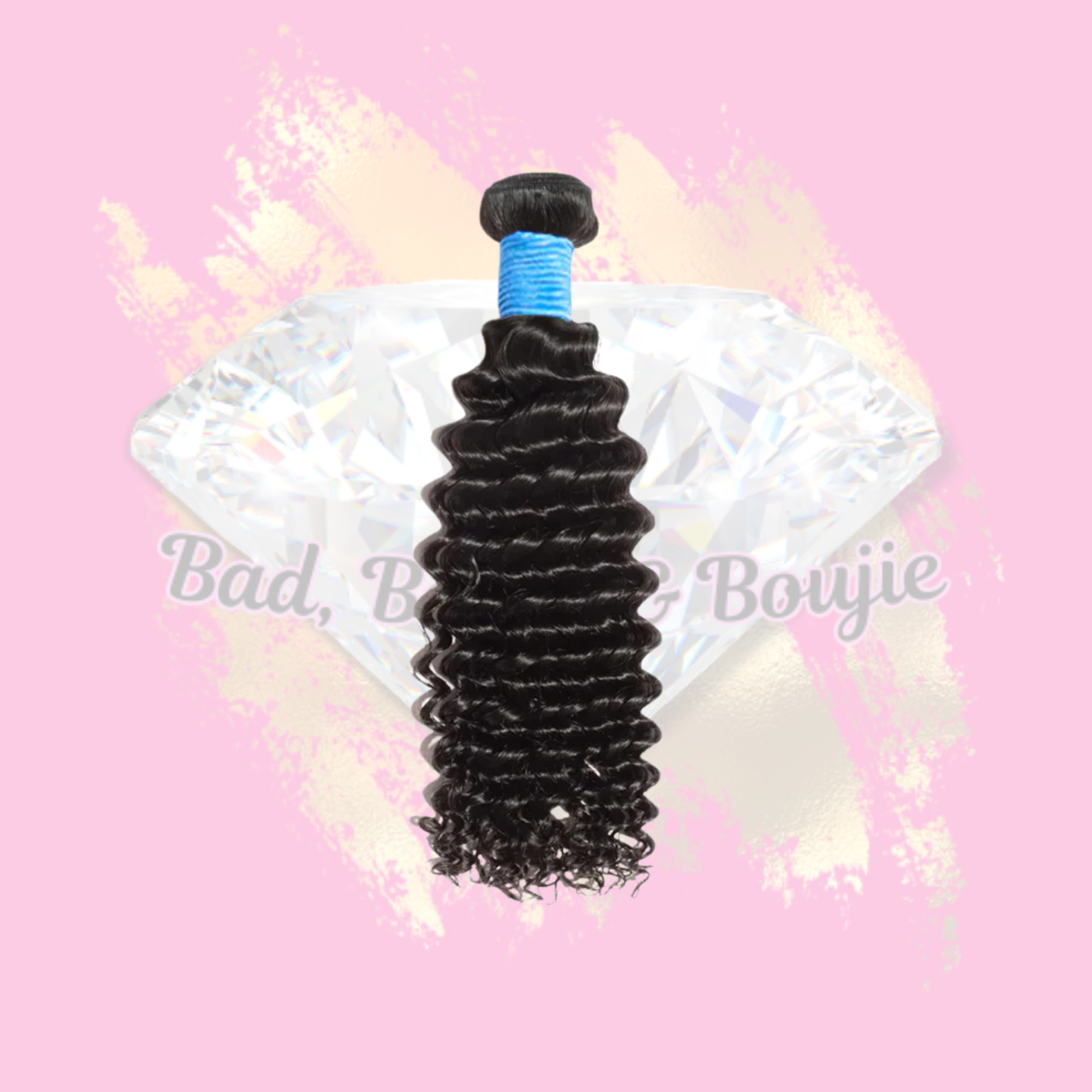 Deep Curly Virgin Hair Natural Black.